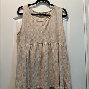 Chic Soul Cream Tank Top Relaxed Fit